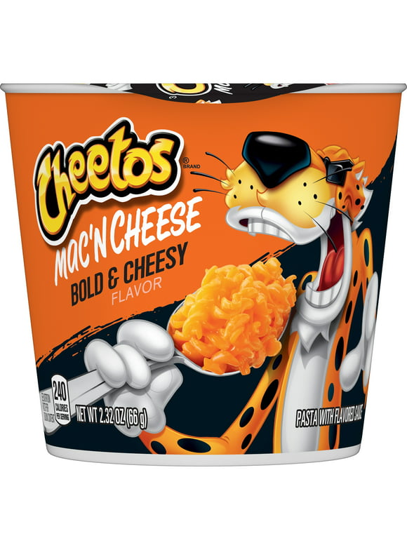 Cheetos Mac 'N Cheese, Bold & Cheesy Flavor, Mac and Cheese, Macaroni and Cheese, 2.32 oz Shelf-Stable Cup