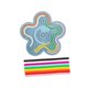 thumbnail image 1 of Tablero de actividades sensoriales, tablero de actividades para niños, tablero sensorial de silicona con diseño de flores, juguete de viaje para avión Flores azules, 1 of 10