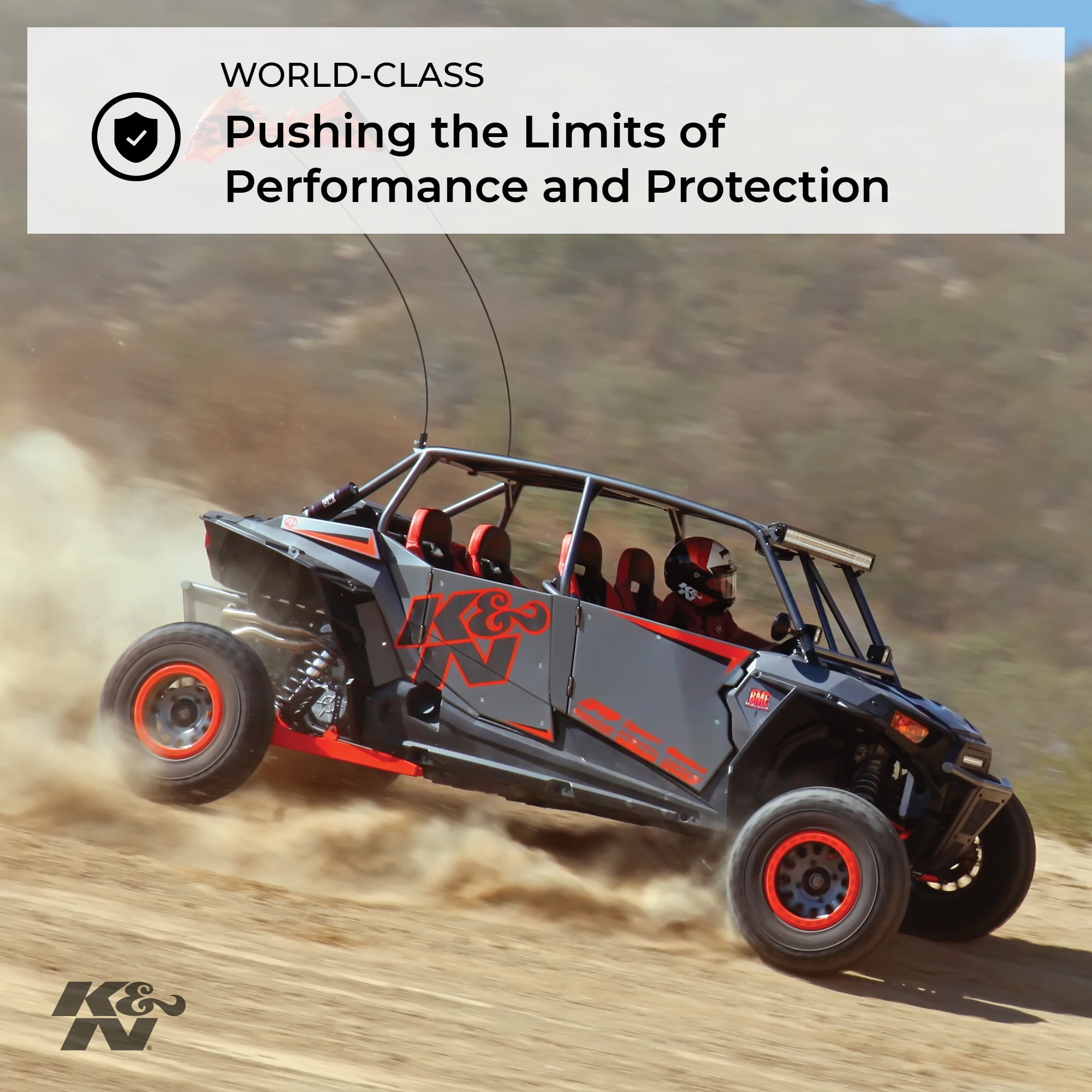 K&N Performance Powersports High-Flow Engine Air Filter: Washable, Multi-Layer Protection, Engineered to Boost Horsepower, HA-1016