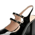 thumbnail image 4 of Women's Slingback Chunky Heels Mary Jane Pumps Shoes With Buckle Straps, 4 of 5