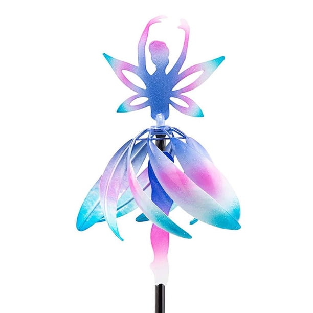 Fairy Wind Chime Creative Windmill Pole Novedad Angel Ornament Para Garden Yard Decor Vogacara HA035808-00