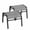 Gray, variant on Garvee Stackable Outdoor Ottomans Set of 2,All-Weather Textilene Foot Stool with Metal Frame,Brown