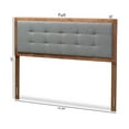thumbnail image 6 of Skyline Decor Dark Grey Fabric Upholstered Walnut Brown Finished Wood Full Size Headboard, 6 of 8