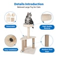 thumbnail image 6 of 28'' Cat Scratching Post, Cat Climbing Tree Toys, Natural Sisal Rope Cat Toys for Kittens and Adult Cats, 6 of 7