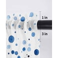 thumbnail image 6 of Blue Polka Dot Curtains 54 Inch Length, Sheer Curtains for Bedroom Living Room Window Modern Art Abstract Watercolor Dot Rod Pocket Voile Drapes Kitchen Curtains Small Half Window 52"x54" 2 Panels, 6 of 7
