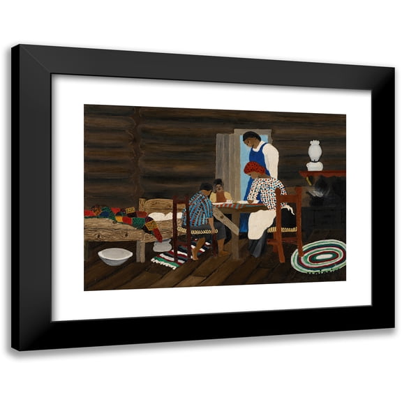 Horace Pippin 14x11 Black Modern Framed Museum Art Print Titled - Giving Thanks (1942)