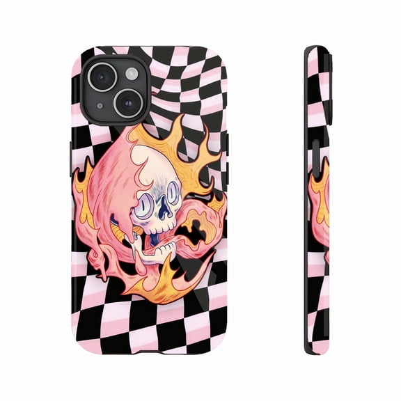 Skull Flame iPhone Case for Trendy Users with Shockproof Design, Compatible with iPhone 11/12/13/14/15/16 (Pro Max/Plus)