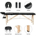 thumbnail image 4 of Yaheetech Lit de Massage Portable et Ajustable avec Appuie-Tête et Accoudoirs, Noir, 4 of 7