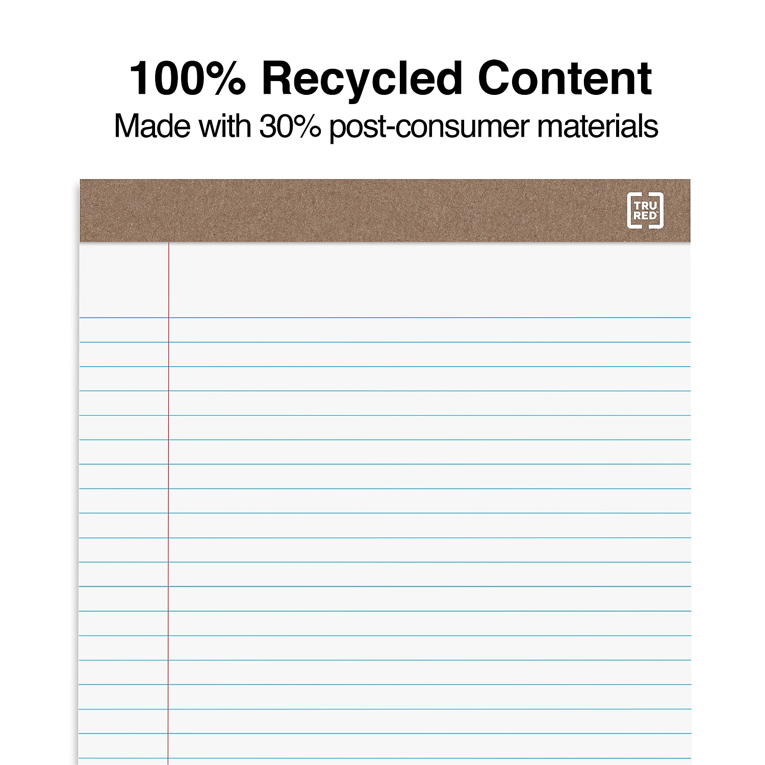 MyOfficeInnovations Notepads 8.5" x 11.75" Wide White 50 Sh./Pad 12 Pads/PK 462332