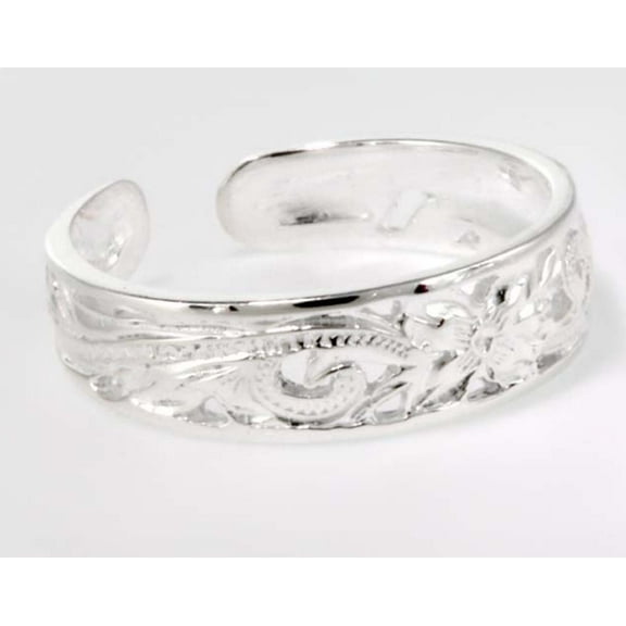 R.H. Jewelry Sterling Silver Hawaii Toe Ring Flower Toering