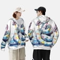 thumbnail image 4 of Vsdgher Watercolor Snake Print Adult Hoodie Shirts Rash Guard for Men Women,Long Sleeve Sun Protection Fishing Shirts for Athletic Running Swim-3X-Large, 4 of 7