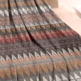thumbnail image 3 of Brown Boho Geometric Triangles and Rhombuses Pattern Blanket,Comfortable Soft Flannel Throw Blanket,All Season,Warm Lightweight Blankets for Sofa Bed Couch Living Room Chair,30"x40", 3 of 4