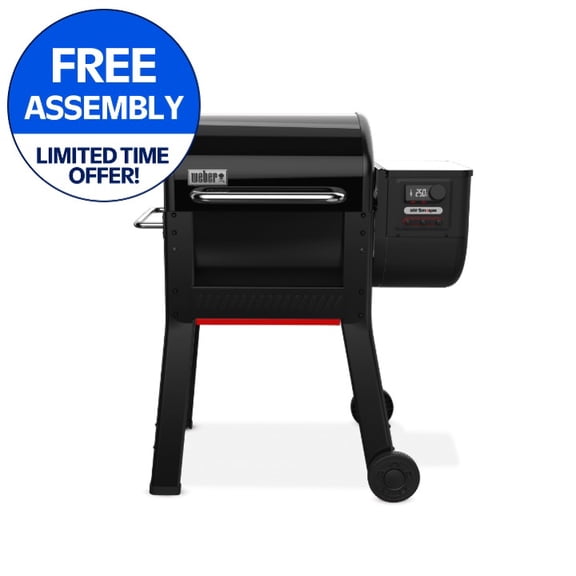 Weber Smoque Pellet Grill, 22 Inch Wood Fired Pellet Smoker with Wifi Capability, Black