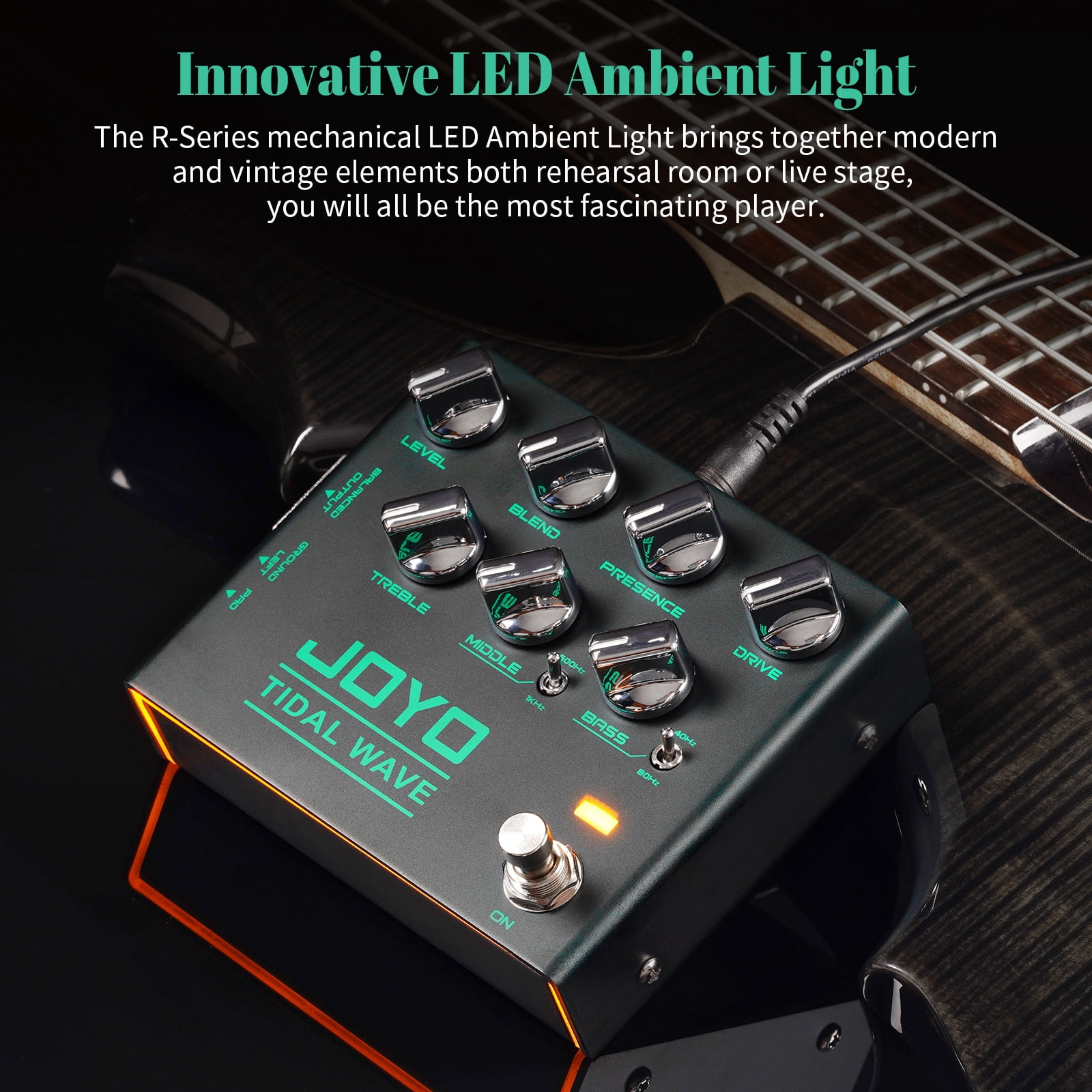 JOYO R-30 Classic Bass Tone of "90s Bass Guitar Preamp Pedal 3 Band EQ DI Function