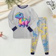 thumbnail image 1 of Kaprioy Boys Pajamas Fall Winter Boys Pajamas Long Sleeve Cotton Dinosaur Children's Pajamas Sets Pjs Sleepwear Little Kids, 1 of 4