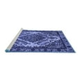 thumbnail image 2 of Ahgly Company Machine Washable Indoor Rectangle Oriental Blue Industrial Area Rugs, 8' x 12', 2 of 4