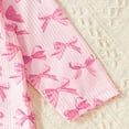 thumbnail image 6 of AJIWYH Toddler Kids Little Girls Valentines Day Cotton Pajamas Bow Print Button Sleepwear (Pink2,18-24 Months), 6 of 8