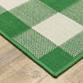 thumbnail image 6 of HomeRoots 5' x 8' Green and Ivory Geometric Stain Resistant Indoor Outdoor Area Rug, 6 of 7