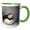 Green/White, variant on 3drose, Atlantic Puffin Birds, Machias Seal Isl, Me - Us20 Krs0024 - Keith and Rebecca Snell, 11oz Two-tone Green Mug