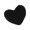Black, variant on Misright Modern Heat Resistant Coasters Heart Pattern Polyester Mats For Tables