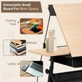 thumbnail image 5 of RTYJGD Retro-with Outlet Drafting Table, 24.5"D x 55"W x 35.8"H, Height & Angle Adjustable, Modern Computer Desk with Storage​,Brown-with Outlet, 5 of 9