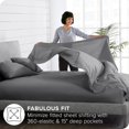 thumbnail image 3 of TRAHOO-Microfiber Sheet Set - Full Size Bedding - Breathable & Soft - Deep Pocket (Full, Grey), 3 of 4