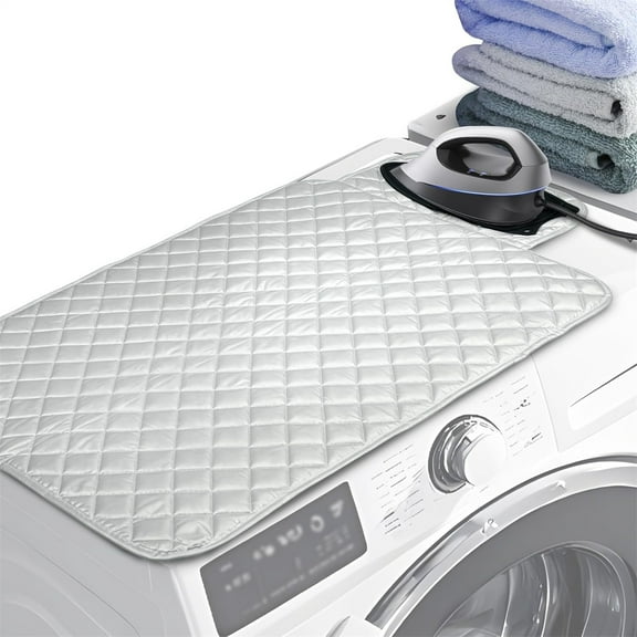 Tutuviw Premium Ironing Mat Silicone Ironing Board Table Top Quilted Insulating Pad Foldable Ironing Pad for Steam Pressing on Bed Washer Dryer,Silicone Slip Resistant Iron Rest for Hot Iron