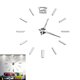 thumbnail image 3 of Reloj de pared 3D DIY moderno con espejo grande sin marco, pegatinas de pared para decoración del hogar, sala de estar y dormitorio (plateado), 3 of 7