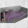 thumbnail image 5 of Abstract Soft Flannel Fleece Throw Blanket, Continuous Bicolour Style Tropical Jungle Pattern in Tones Print, Cozy Plush for Indoor and Outdoor Use, 70" x 90", Baby Pink Pale Purple, by Ambesonne, 5 of 5