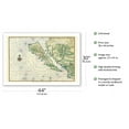 thumbnail image 2 of Map of California as an Island - Baja California Peninsula - Vintage Colored Cartographic Map by Johannes Vingboons c.1650 - Fine Art Matte Paper Print (Unframed) 30x44in, 2 of 4