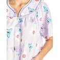thumbnail image 4 of Casual Nights Women's Floral Woven Snap-Front Lounger House Dress, 4 of 5