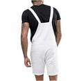 thumbnail image 6 of SOOMLON Cool Denim Dungarees for Men Pocket Comfy Shorts Ripped Denim Ripped Shorts Straight Overalls White XXL, 6 of 9