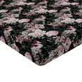 thumbnail image 4 of Ambesonne Nature Fitted Sheet, Wild Exotic Flower Leaves, Twin XL Size, Pale Pink and Charcoal Grey, 4 of 5
