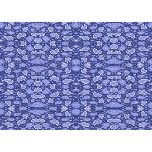Ahgly Tapis Rectangulaire Lavable en Machine Intérieur Transitionnel Bleu Denim, 5 Pieds x 8 Pieds
