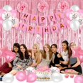 thumbnail image 2 of Yansion Birthday Party Decorations Celebration Kit, 9.84 x 9.05 x 1.18 In, Latex Pink/White, 39 PCS, 2 of 7