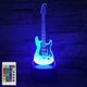 thumbnail image 1 of Lámpara de ilusión 3D con guitarra eléctrica y control remoto, luz nocturna de 16 colores, 1 of 5