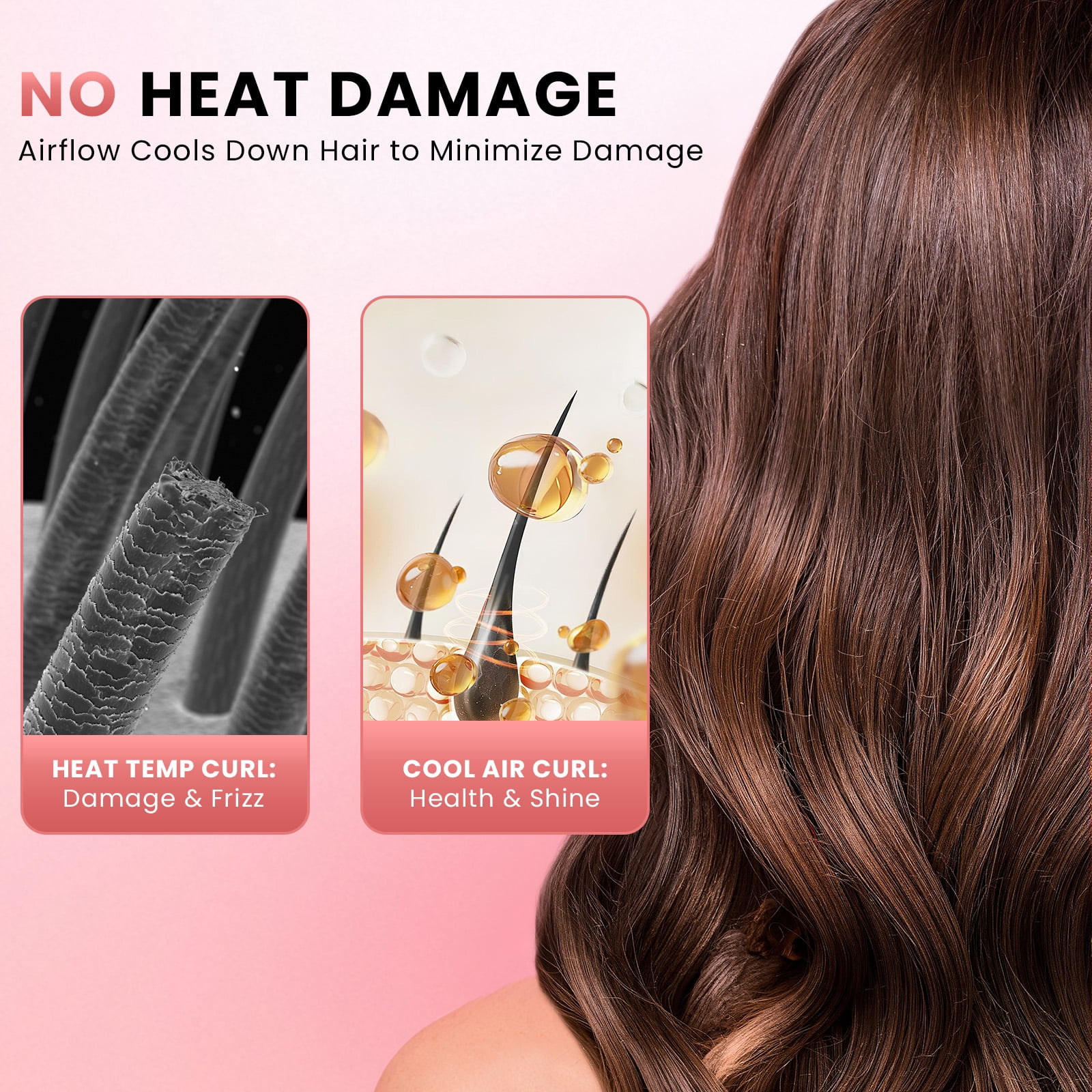 FETERVIC 2-in-1 Airflow Curling Iron Flat Iron, Hair Straightener & Curler, 1 inch Curling Wand with 20 Million Negative Ions, 4 Temp Settings, Dual Voltage for Travel