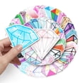 thumbnail image 2 of Pegatinas de diamantes, paquete de 50 pegatinas bonitas para botellas de agua de cristal, pegatinas impermeables para monopatín, ordenador portátil, ordenador, nevera, taza, 2 of 5