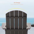 thumbnail image 6 of ACEGOSES 1 Pcs Outdoor Patio Adirondack Chair with Cup-holder for Garden, Lawn Yard and Beach,Brown, 6 of 9