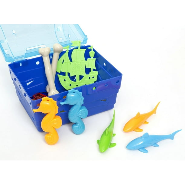Play Day Treasure Chest Dive Pool Toy Set, 25-Piece Value Pack