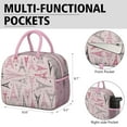 thumbnail image 6 of Pink Lunch Bag for Women Reusable Insulated Lunch Bags, Leakproof Cooler Food Lunch Tote Bag, Large Capacity Cute Lunch Box for Work School Travel Picnic, 6 of 7