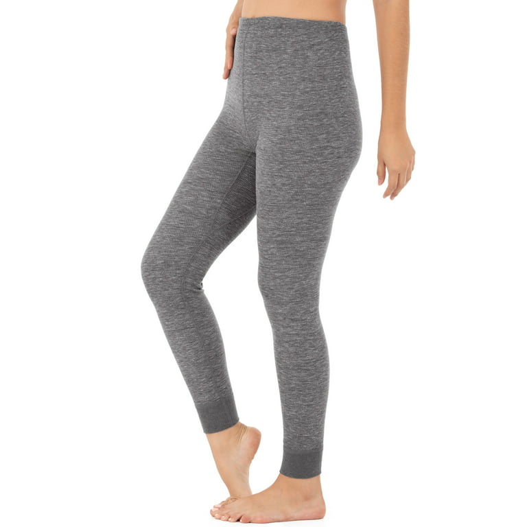 Fruit of the Loom Women's and Women's Plus Long Underwear Waffle Thermal  Leggings, 2-Pack 