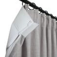 thumbnail image 4 of TWOPAGES Faux Linen Drape 42 W X 102 L Inch Pinch Pleated Hanging Style Room Darkening Privacy Protection Drape for Kitchen, 1 Panel, Rock Grey, 4 of 6