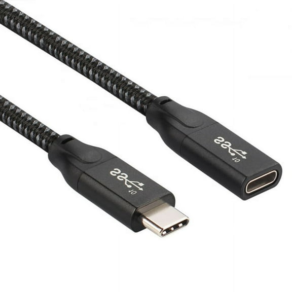 Chenyang CY USB-C USB 3.1 Type-C Male to Female Extension Data Cable with Sleeve for Laptop Phone