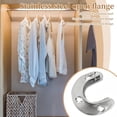thumbnail image 6 of Stainless Steel Closet Rod Holder – 2-Pack Round Flange Bracket for 1" Pipe, Wall Mount Clothes Rail Support for Wardrobe & Shower Curtain, 6 of 8