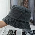 thumbnail image 3 of CoCopeaunts Outdoor Sprots Bucket Hats for Women Vintage Wash Denim Bucket Hats Men Panama Hat Hip Hop Hat Sun Hats for Men, 3 of 6