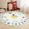 thumbnail image 3 of ABC  Rug Colorful 4ft Kids Alphabet Rug Soft Educational Solar System Rug Washable Nursery Rug Non-slip  Kids Mat Decorative Circle Letter Rug  Nursery Carpet for Bedroom Floor Kids, 3 of 9