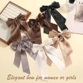 thumbnail image 2 of 6PCS Silky Satin Hair Bows Hair Clips for Women Girls, Hair Ribbon with Long Tail Bowknot, Hair Clips Hair Barrettes with Bow Accessories for Teens Kids, 2 of 6