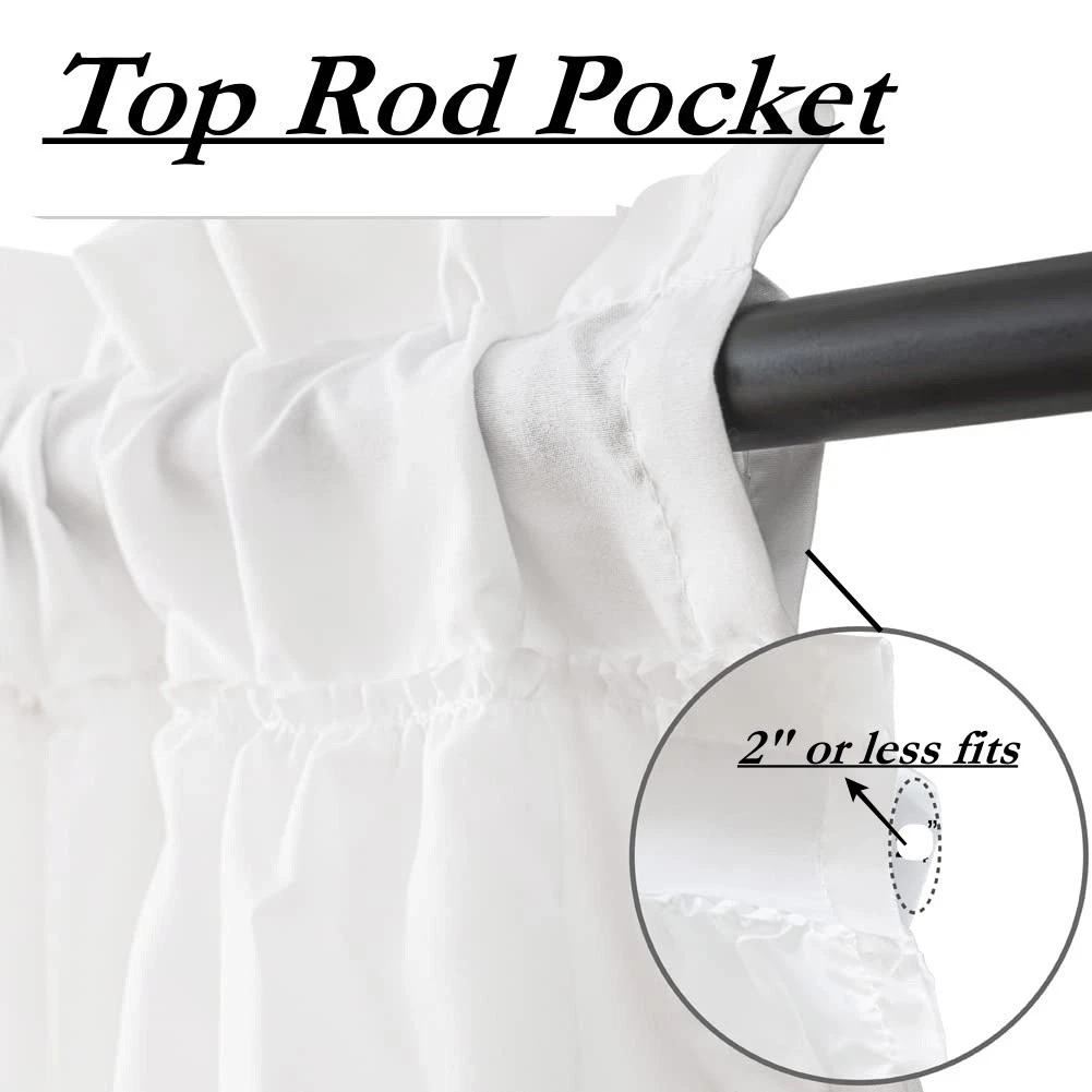 Gorgeous Home Linen Set of 2 Panels Matte Finish Lime Green Solid Window Curtain Rod Pocket R64 84 Length