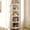White, variant on Maliowa 5-Tier Corner Shelf Stand, Vintage Corner Bookshelf with Storage, Tall Wood Display Shelf for Small Spaces, Living Room, Kitchen & Bedroom, Walnut